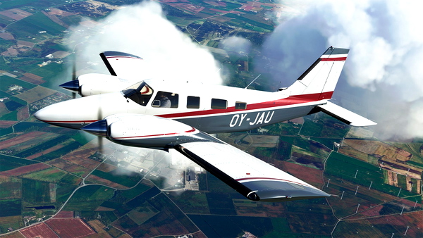 Red over Grey Livery for Carenado Seneca - for Microsoft Flight Simulator