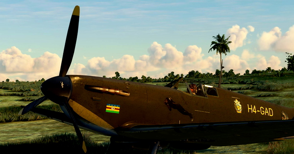 Spitfire Mk1A AH Kaki Kiribati H4-GAD - for Microsoft Flight Simulator