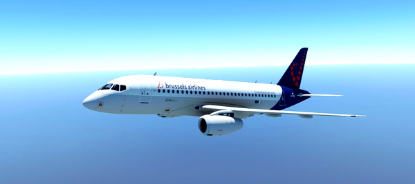 Sukhoi Superjet 100 brusselsairlines 8K - for Microsoft Flight Simulator