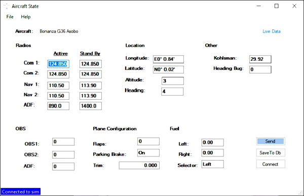 AircraftState - for Microsoft Flight Simulator