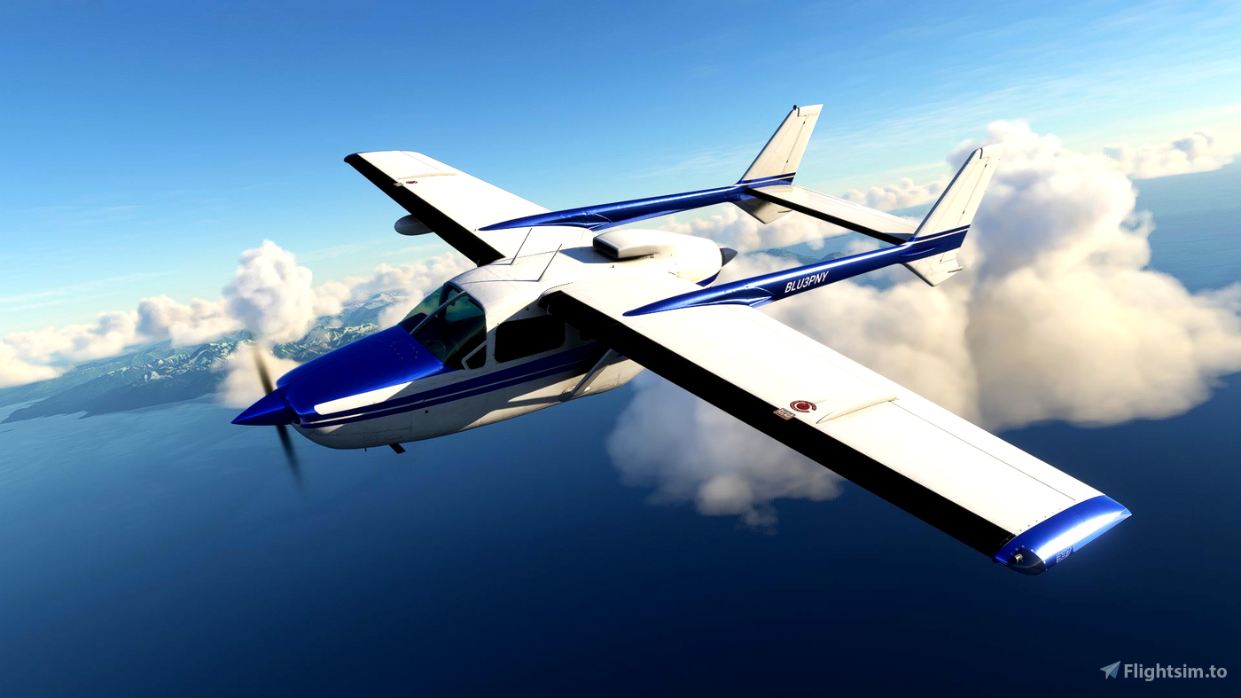 Carenado Cessna Skymaster 2 Blue Chrome for Microsoft Flight Simulator ...