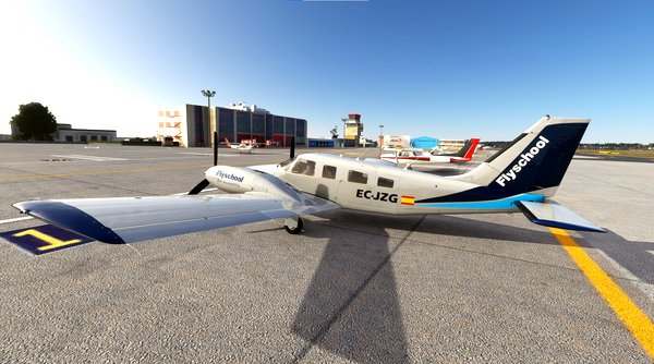 Carenado PA34T Seneca V - EC-JZG Flyschool - for Microsoft Flight Simulator