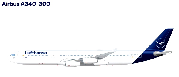Luke AirTool Seatplan A340-300 Lufthansa - for Microsoft Flight Simulator