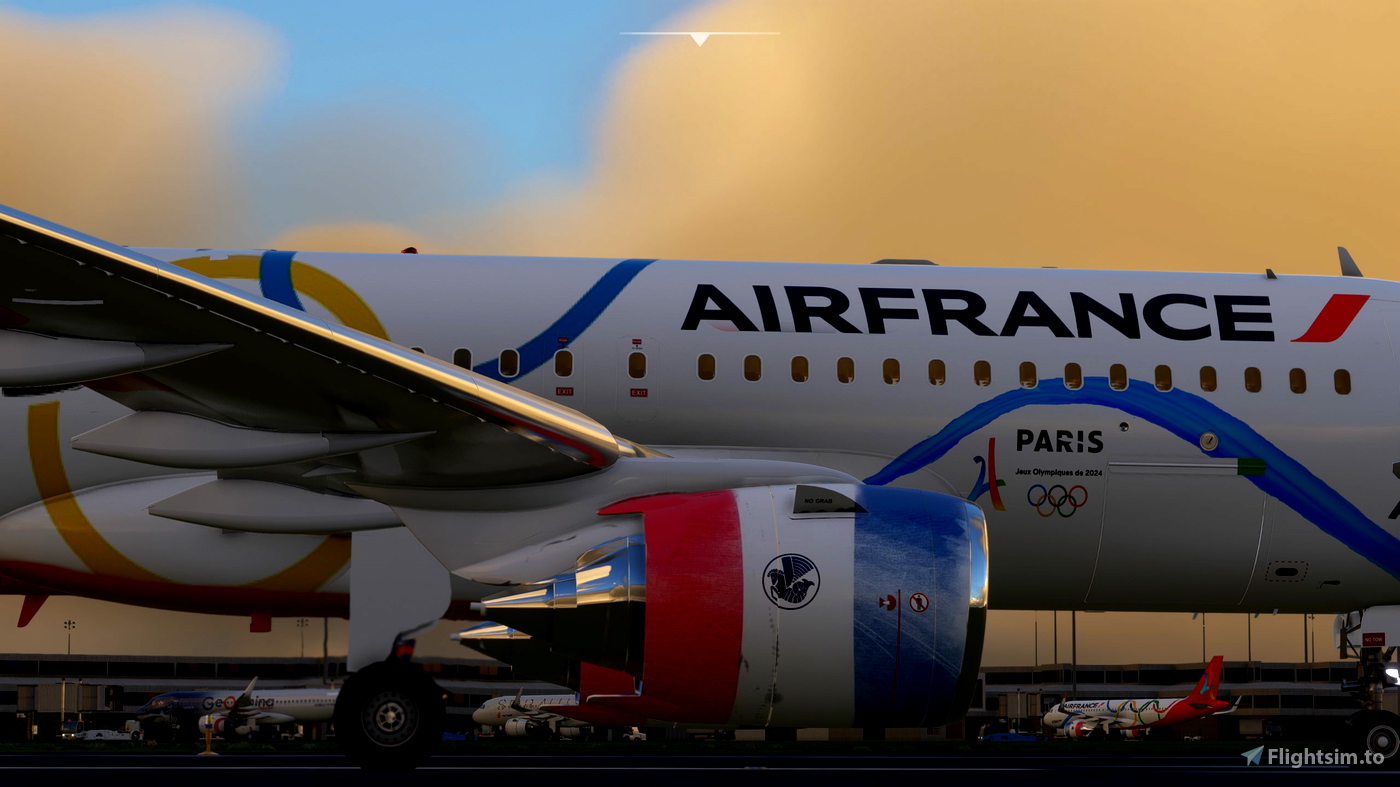 A320 Air France Paris 2024 8K pour Microsoft Flight Simulator MSFS