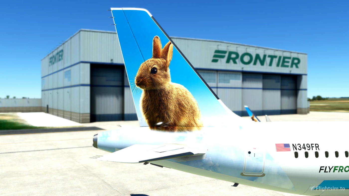 A32NX Frontier Airlines(Hops The Rabbit)[N349FR]8K for Microsoft Flight