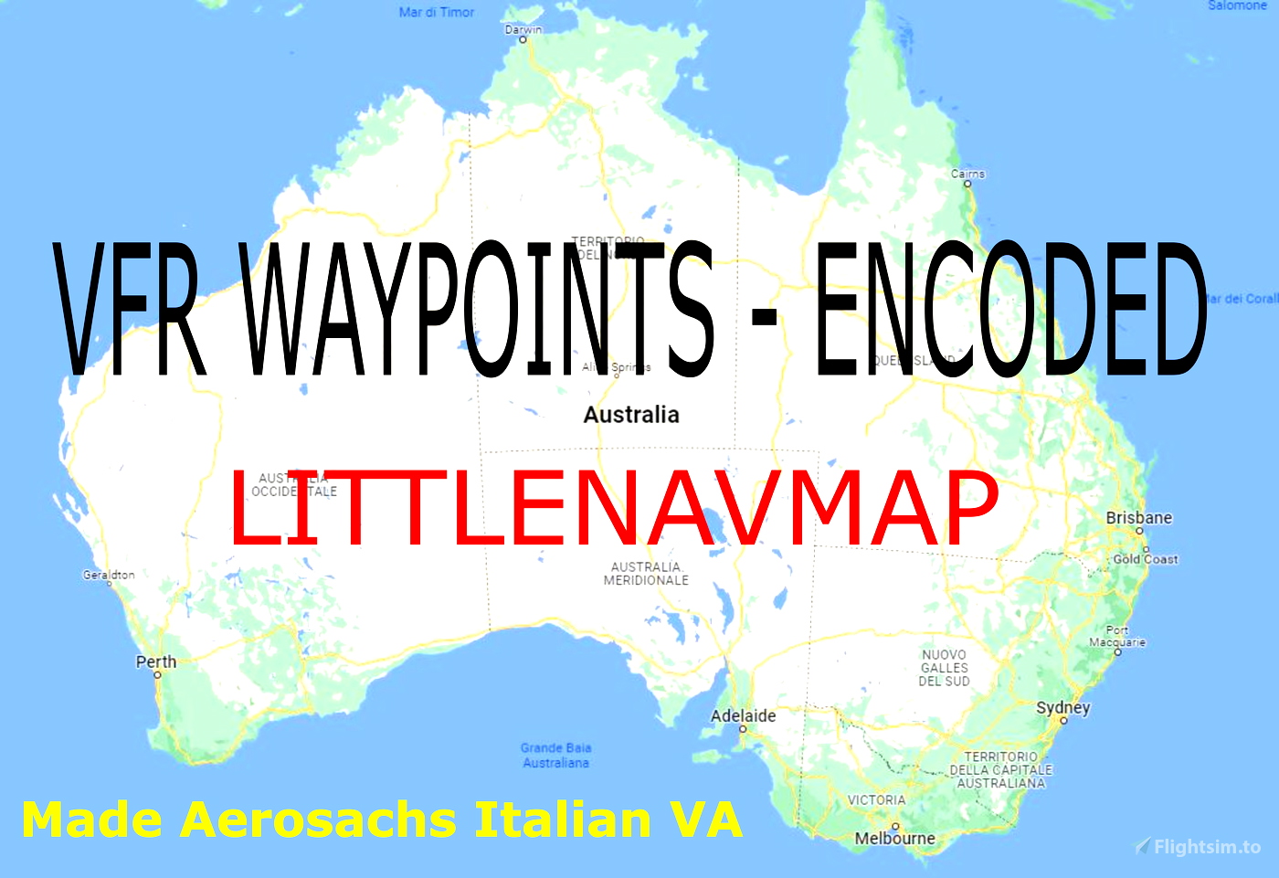 AUSTRALIA VFR WAYPOINTS for LittleNavMap for Microsoft Flight Simulator