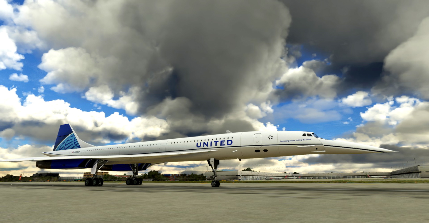 Maquette Avion Concorde - United Air Lines - Échelle 1:200 - Inflight - Métal - Neuf