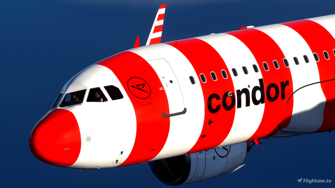 [A32NX] FBW A320 Condor new Livery 2022 Red Stripe 8K for Microsoft