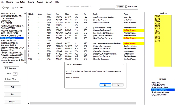 Live Model Checker - for Microsoft Flight Simulator