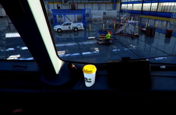 RateMyTakeaway Danny Malin Youtube Star Coffee Cup FlyByWire Airbus A320 Neo - for Microsoft Flight Simulator