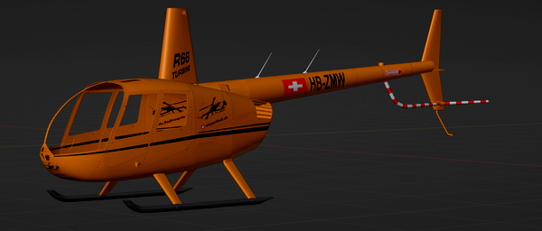 Robinson R44 Raven II HB-ZMW AIRPORTHELI.CH - for Microsoft Flight Simulator