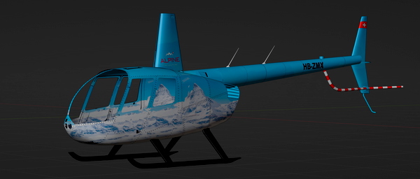 Robinson R44 Raven II HB-ZMX Alpine Helicopters - for Microsoft Flight Simulator