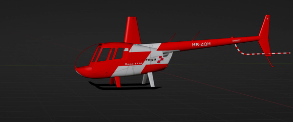 Robinson R44 Raven II HB-ZQH Rega – Schweizerische Rettungsflugwacht - for Microsoft Flight Simulator