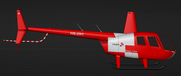 Robinson R44 Raven II HB-ZRT Rega – Schweizerische Rettungsflugwacht - for Microsoft Flight Simulator