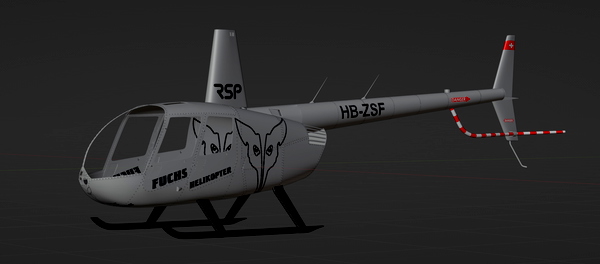 Robinson R44 Raven II HB-ZSF Fuchs Helikopter AG - for Microsoft Flight Simulator