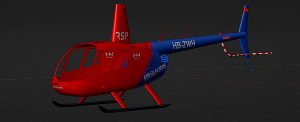 Robinson R44 Raven II HB-ZWH Air-Glaciers - for Microsoft Flight Simulator
