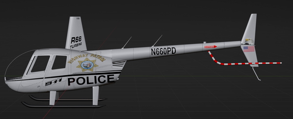 Robinson R44 Raven II N660PD San Andreas Highway Patrol - for Microsoft Flight Simulator