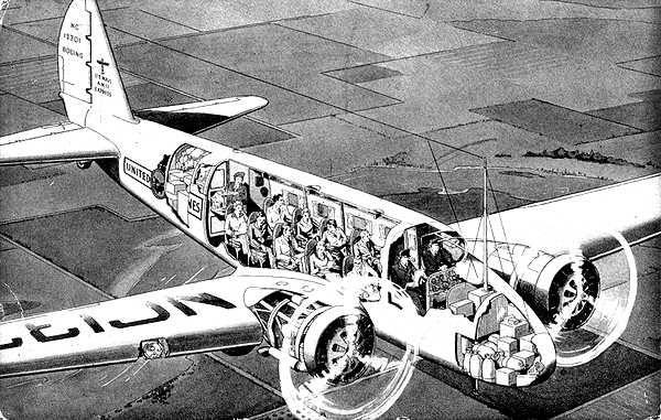 Self Loading Cargo Boeing247D Cabin Layout 10 seats 1 flight attendant - for Microsoft Flight Simulator