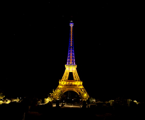 #StayWithUkraine - Cities lighting up in ukrainian colors - for Microsoft Flight Simulator