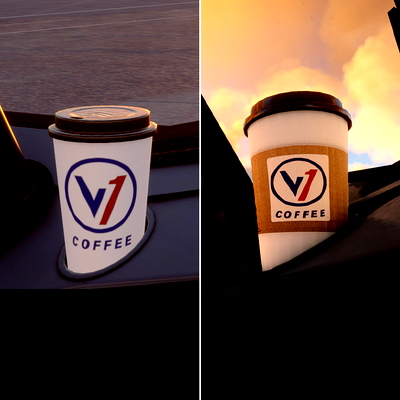 V1-Simulations Coffee Cup - for Microsoft Flight Simulator