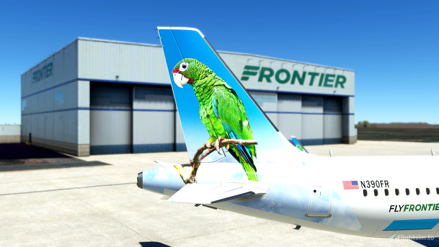 A32NX Frontier Airlines(Juan The Puerto Rican Parrot)[N390FR]8K for