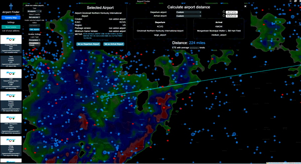 Airport Finder - for Microsoft Flight Simulator