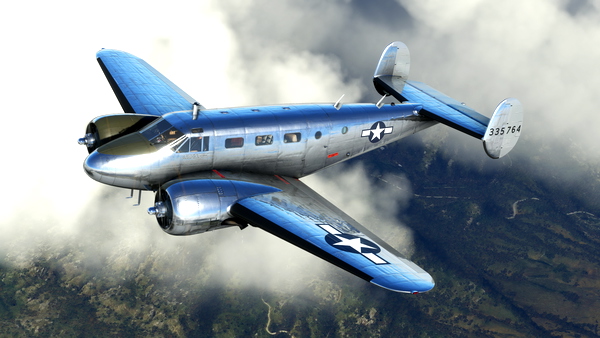 Beech UC-45F Expeditor 43-35764 "Factory Fresh" - for Microsoft Flight Simulator
