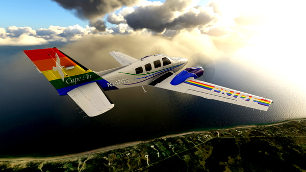 Beechcraft Baron G58 Cape Air Pride (N247GS) - for Microsoft Flight Simulator