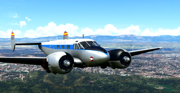 Beechcraft D18S EC-ASJ Spantax - for Microsoft Flight Simulator