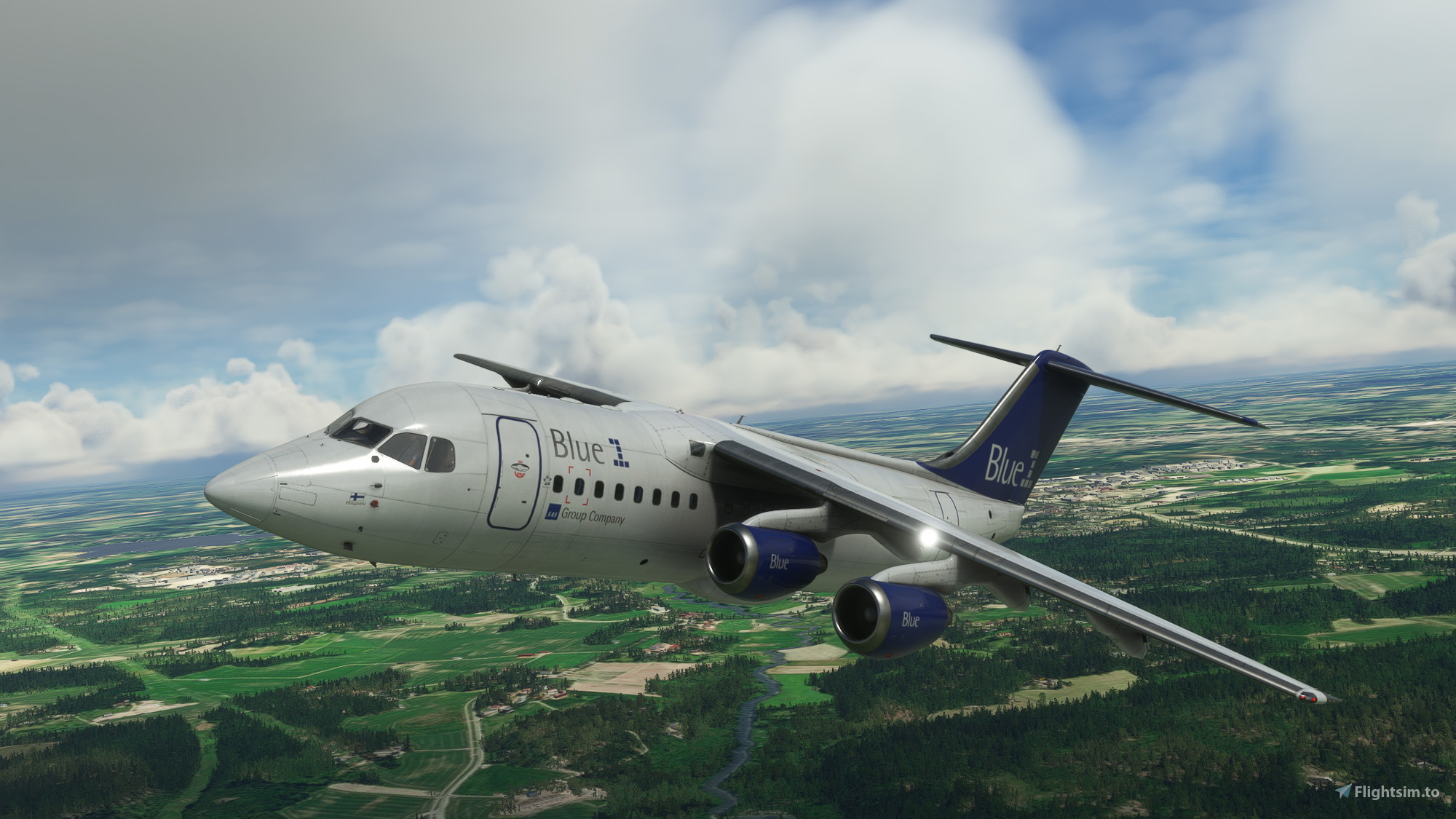 Blue1 BAe 146-200 OH-SAI circa 2008 for Microsoft Flight Simulator