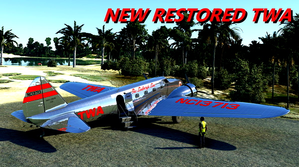 Boeing 247d TWA - for Microsoft Flight Simulator