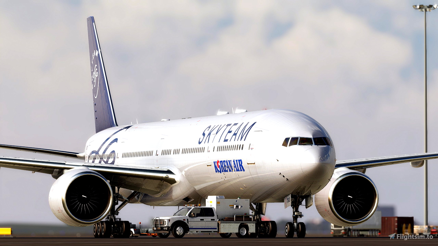 CaptainSim B777-300ER Korean Air Skyteam special livery for Microsoft ...