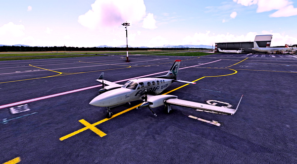 Cessna 414 AW ADRIA Airways S5-VOP - for Microsoft Flight Simulator