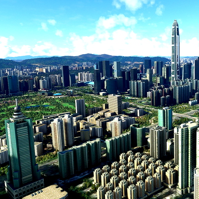 China Shenzhen City - for Microsoft Flight Simulator