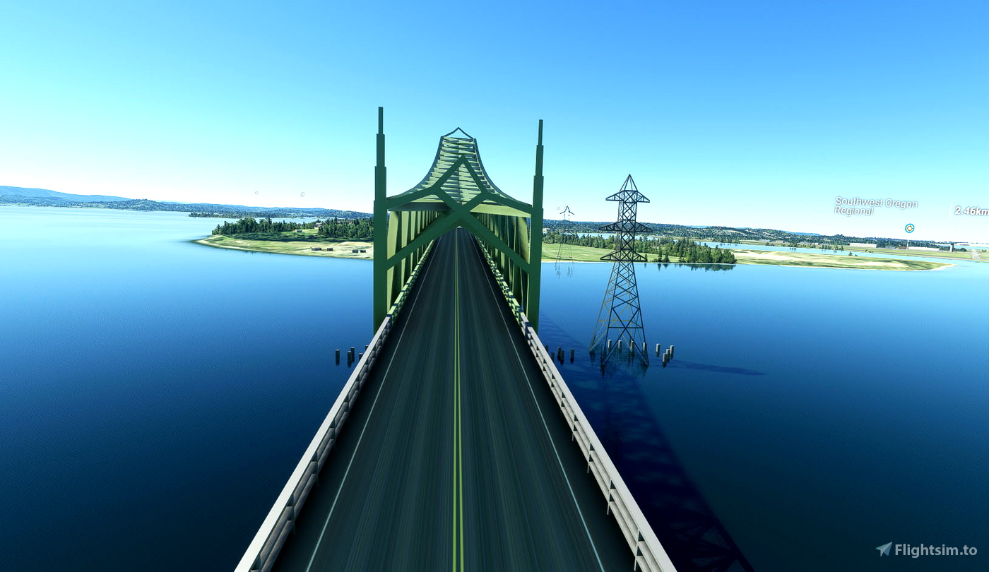 Conde McCullough Memorial Bridge North Bend Oregon for Microsoft Flight