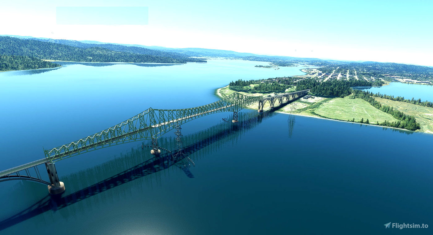 Conde McCullough Memorial Bridge North Bend Oregon for Microsoft Flight