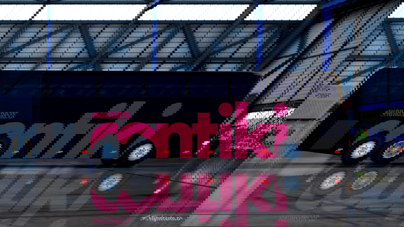 Contiki Tourist Bus livery pour Microsoft Flight Simulator MSFS