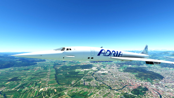 DC Designs Concorde Adria Airways (5S-AAA - Fictional) - for Microsoft Flight Simulator