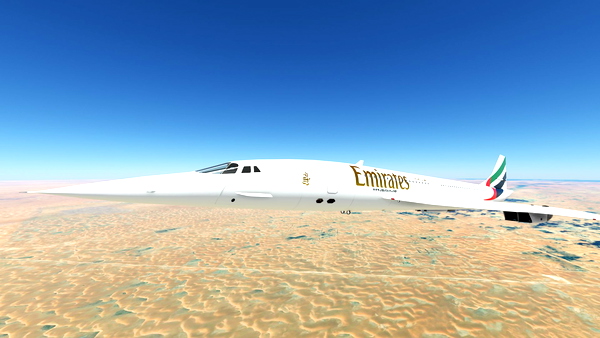 DC-Designs Concorde Emirates (A6-SST - Fictional) - for Microsoft Flight Simulator