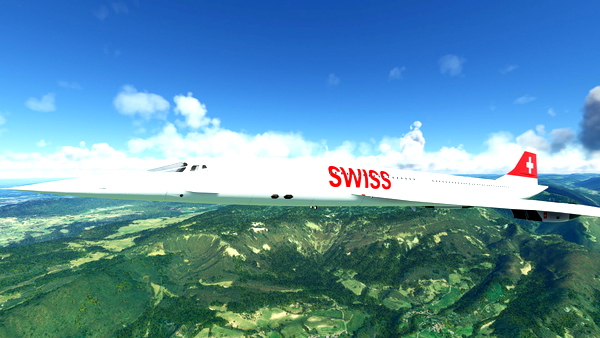 DC Designs Concorde Swiss (HB-JLT - Fictional) - for Microsoft Flight Simulator
