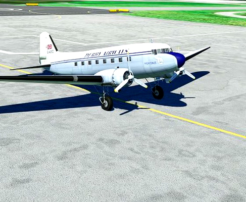 DC3 for old fashioned flying without GPS - for Microsoft Flight Simulator