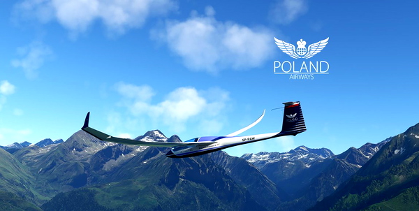Discus 2c Glider Premium Livery Poland Airways - for Microsoft Flight Simulator