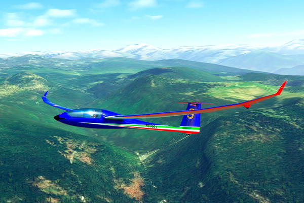 Discus 2c Frecce tricolori scheme (premium & standard) - for Microsoft Flight Simulator