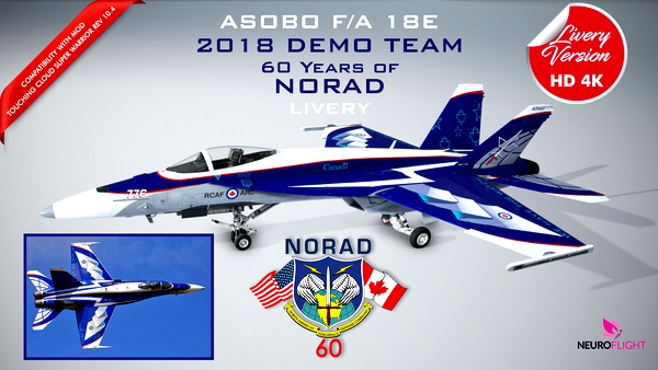 F/A 18E NORAD 2018 DEMO TEAM LIVERY - for Microsoft Flight Simulator