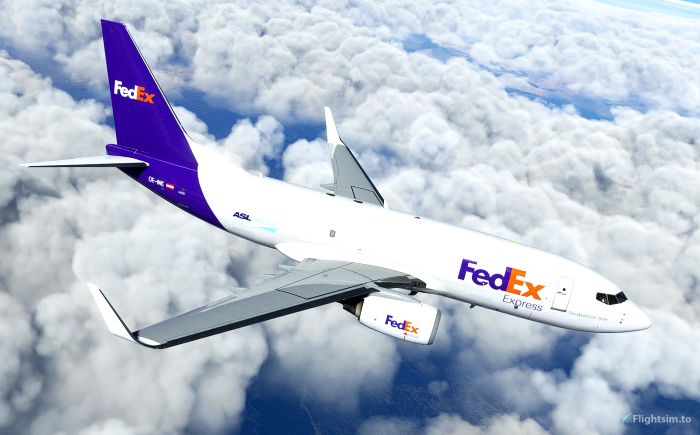 FedEx (OE-IWE) PMDG 737-700BDSF - 8K for Microsoft Flight Simulator | MSFS