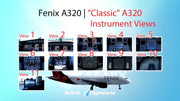 🔧 Fenix A320 | "Classic" A320 Instrument Views - for Microsoft Flight Simulator