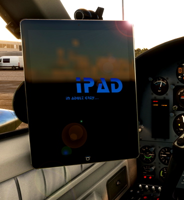 Flysimware 414AW EFB iPad in grey - for Microsoft Flight Simulator