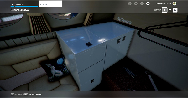 Flysimware Cessna 414 Chancellor default interior design enhancement - for Microsoft Flight Simulator