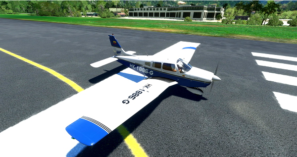 JustFlight PA 28 Warrior II / HK1863G Academia antioqueña de aviación (Fictional) - for Microsoft Flight Simulator