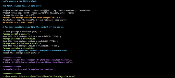 MSFS Project Generator - for Microsoft Flight Simulator